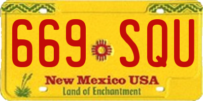 NM license plate 669SQU