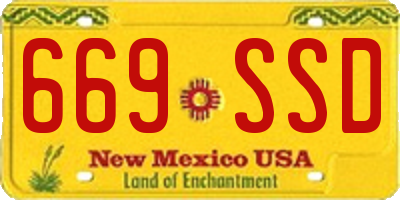NM license plate 669SSD