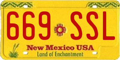 NM license plate 669SSL