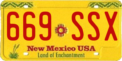 NM license plate 669SSX