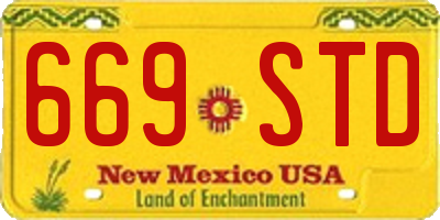 NM license plate 669STD