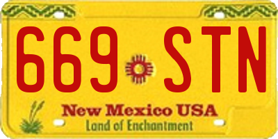 NM license plate 669STN