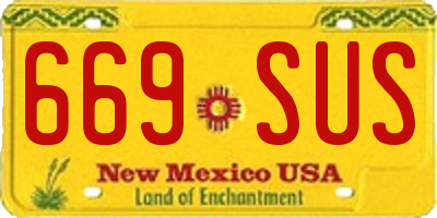NM license plate 669SUS