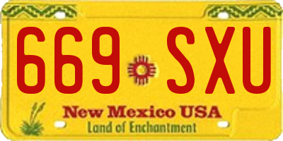 NM license plate 669SXU