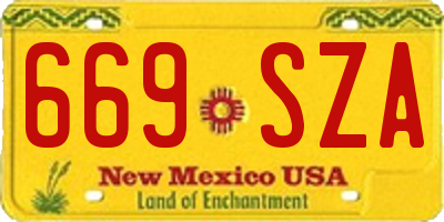 NM license plate 669SZA