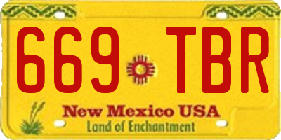 NM license plate 669TBR