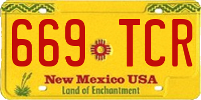 NM license plate 669TCR