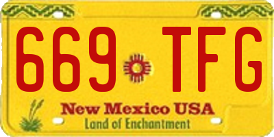 NM license plate 669TFG
