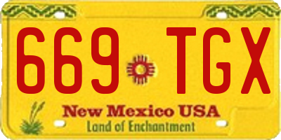 NM license plate 669TGX