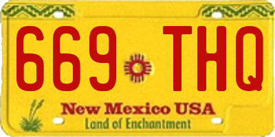 NM license plate 669THQ