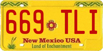 NM license plate 669TLI