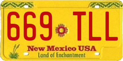 NM license plate 669TLL