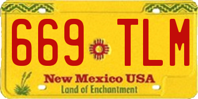 NM license plate 669TLM