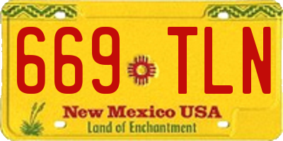 NM license plate 669TLN