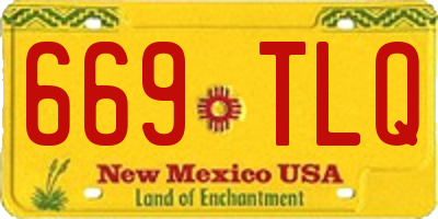 NM license plate 669TLQ