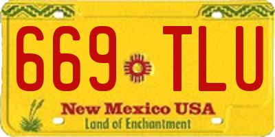 NM license plate 669TLU
