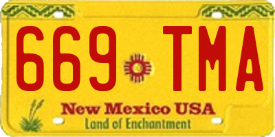 NM license plate 669TMA