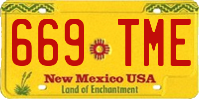 NM license plate 669TME
