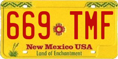 NM license plate 669TMF
