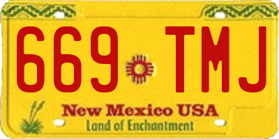 NM license plate 669TMJ