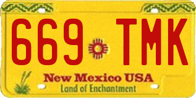 NM license plate 669TMK