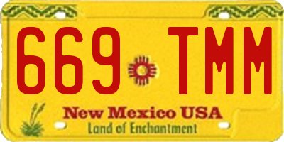 NM license plate 669TMM