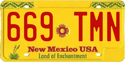 NM license plate 669TMN