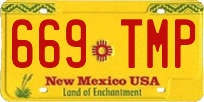 NM license plate 669TMP
