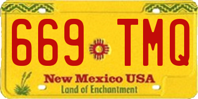 NM license plate 669TMQ