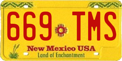 NM license plate 669TMS
