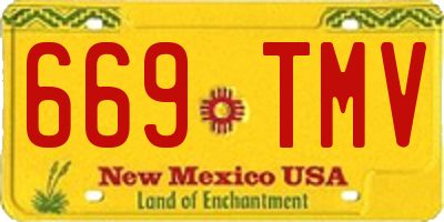 NM license plate 669TMV
