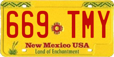 NM license plate 669TMY