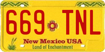 NM license plate 669TNL