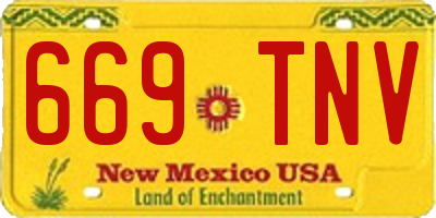 NM license plate 669TNV