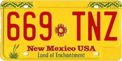 NM license plate 669TNZ