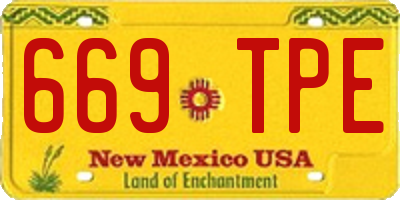 NM license plate 669TPE