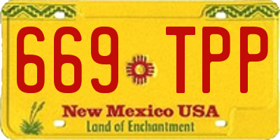 NM license plate 669TPP