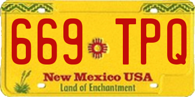 NM license plate 669TPQ