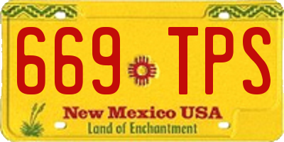 NM license plate 669TPS