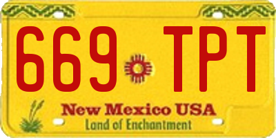 NM license plate 669TPT