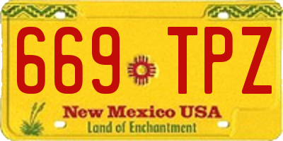 NM license plate 669TPZ