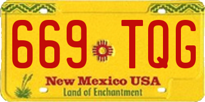 NM license plate 669TQG