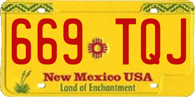NM license plate 669TQJ