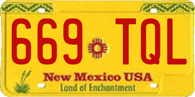 NM license plate 669TQL