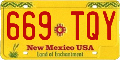 NM license plate 669TQY