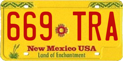 NM license plate 669TRA