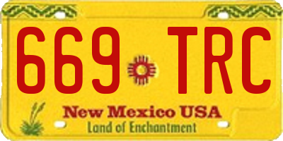 NM license plate 669TRC