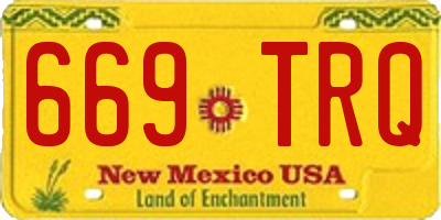 NM license plate 669TRQ