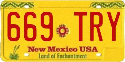 NM license plate 669TRY