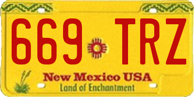 NM license plate 669TRZ